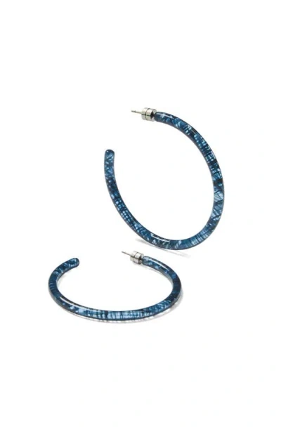 Machete Large Hoops In Blue