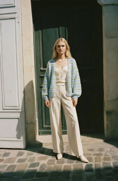 Vero Moda Maybe Stripe Open Front Cardigan In Multi