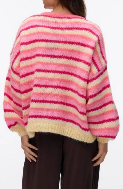 Vero Moda Maybe Stripe Open Front Cardigan In Multi