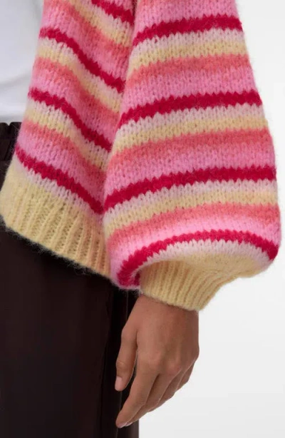 Vero Moda Maybe Stripe Open Front Cardigan In Multi