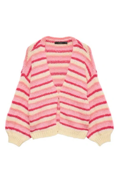 Vero Moda Maybe Stripe Open Front Cardigan In Multi