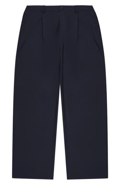 Vouseti Pleated Slacks In Blue