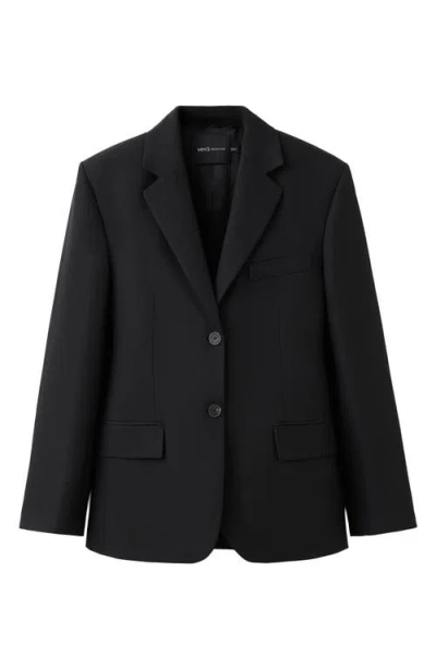 Mango Two-button Blazer In Black