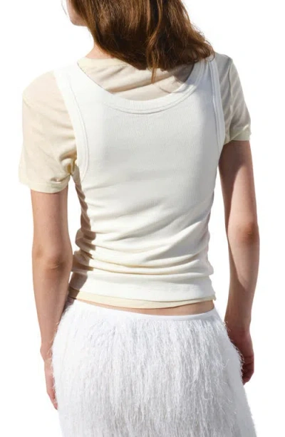 Mango Layered T-shirt In White