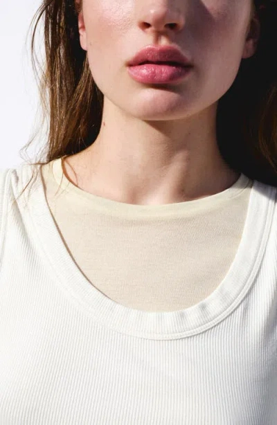 Mango Layered T-shirt In White