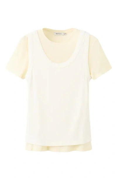 Mango Layered T-shirt In White