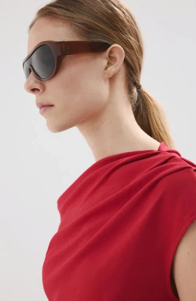 Mango Asymmetric One-shoulder Top In Red