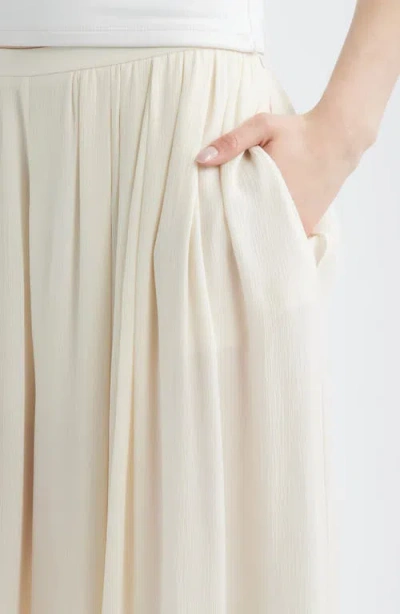 Frame The Wave Silk Chiffon Pants In White