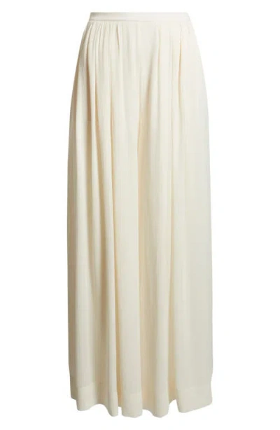 Frame The Wave Silk Chiffon Pants In White