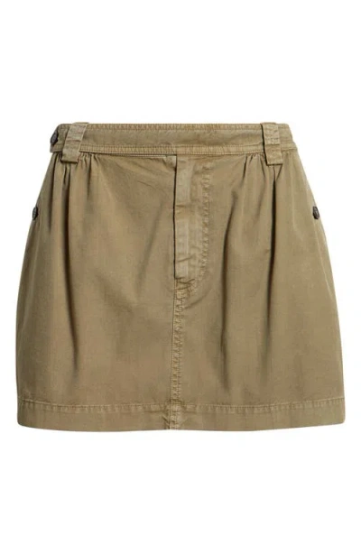 Frame Pleated Twill Skirt In Multi
