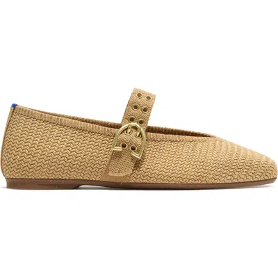 Rothys Women's Max Buckle Knit Mesh Mary Jane Flats In Nude