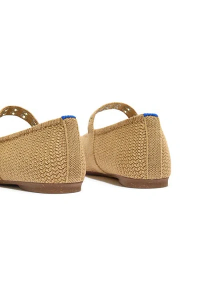 Rothys Women's Max Buckle Knit Mesh Mary Jane Flats In Nude