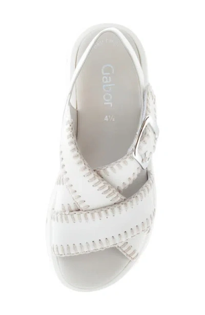 Gabor 64.751 Platform Sandal In White