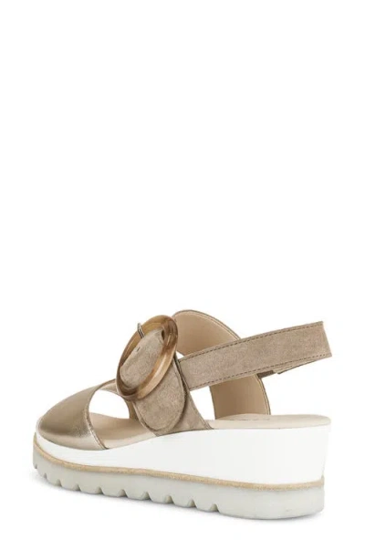 Gabor Slingback Wedge Sandal In Neutral