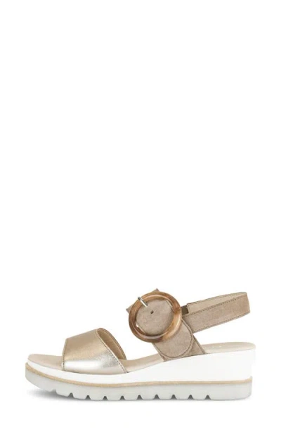 Gabor Slingback Wedge Sandal In Neutral