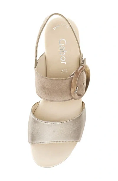 Gabor Slingback Wedge Sandal In Neutral