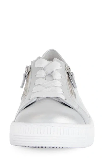 Gabor 83.334 Zip Platform Sneaker In Silver