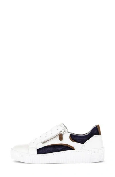 Gabor 83.330 Zip Platform Sneaker In White