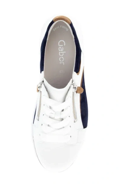 Gabor 83.330 Zip Platform Sneaker In White