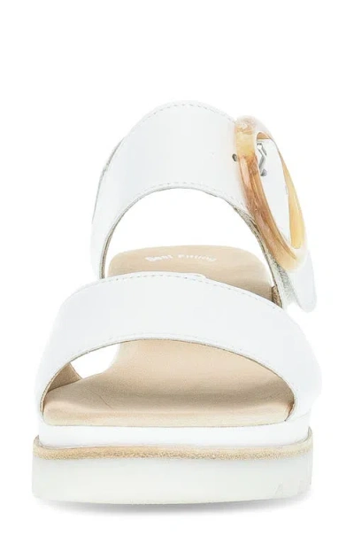 Gabor Slingback Wedge Sandal In White