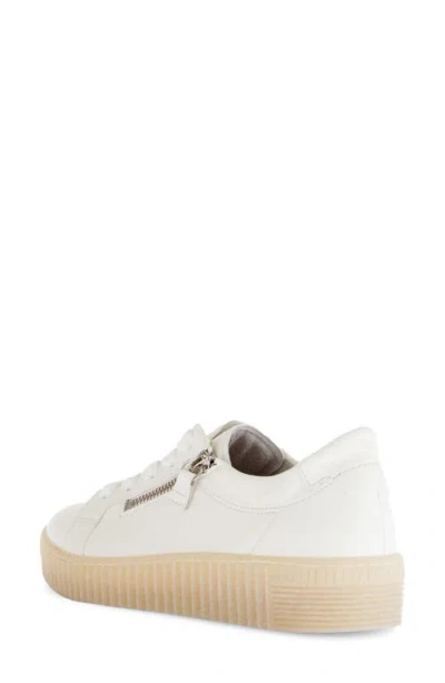 Gabor 83.334 Zip Platform Sneaker In White