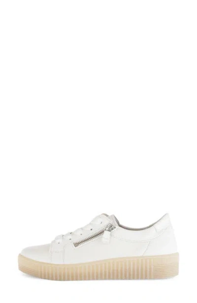 Gabor 83.334 Zip Platform Sneaker In White