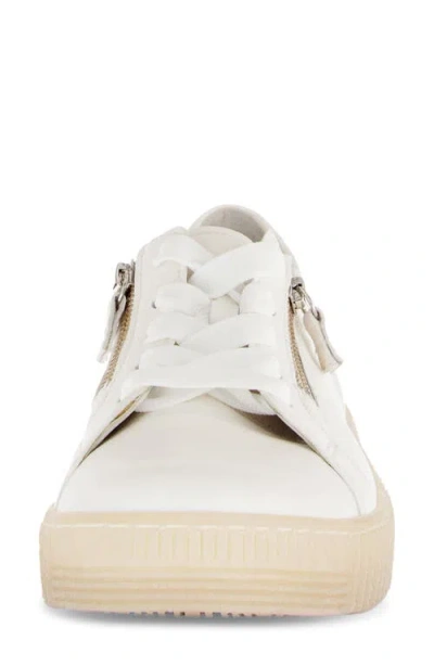 Gabor 83.334 Zip Platform Sneaker In White