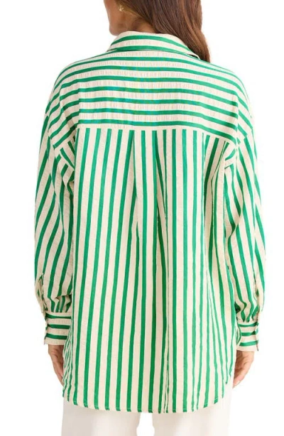 Brave + True Brave+true Ezra Patch Pocket Stripe Shirt In Multi