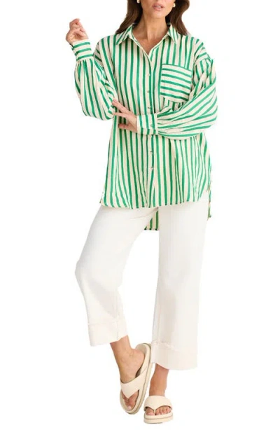 Brave + True Brave+true Ezra Patch Pocket Stripe Shirt In Multi