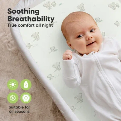 Keababies 2-pack Soothe Fitted Bassinet Sheets In Multi