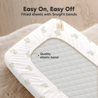 Keababies 2-pack Soothe Fitted Bassinet Sheets In Multi