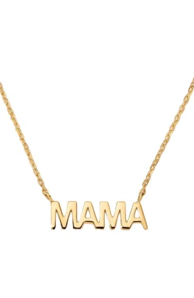 Made By Mary Solid Gold Mama Necklace In Gold