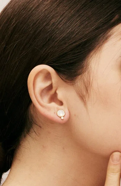 Syna Cirra Mini Studs In White
