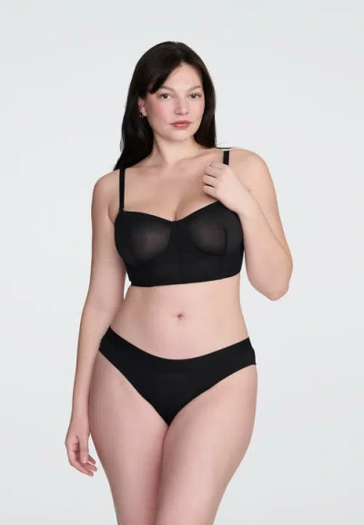 Cuup The Longline Bra Mesh In Black