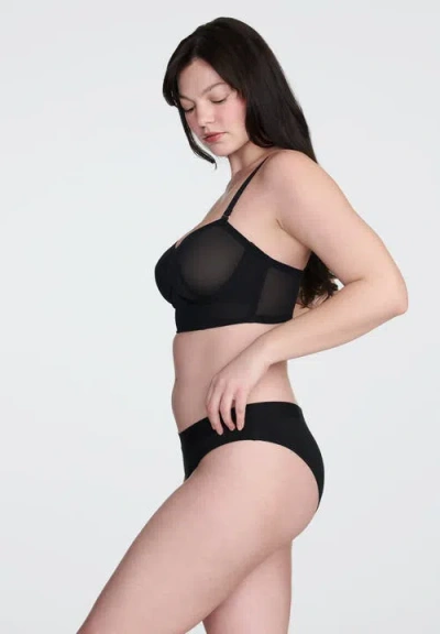 Cuup The Longline Bra Mesh In Black