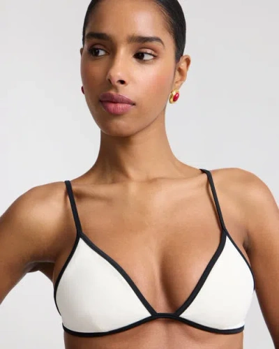 Onia Aimee String Bikini Top In White