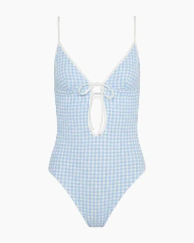 Onia Soleil Tie Front One-piece In Metallic
