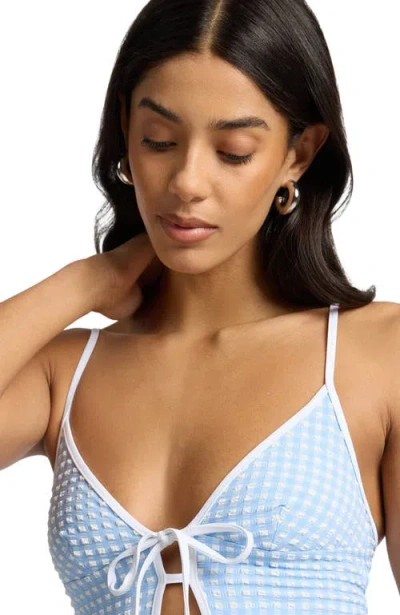 Onia Soleil Tie Front One-piece In Metallic