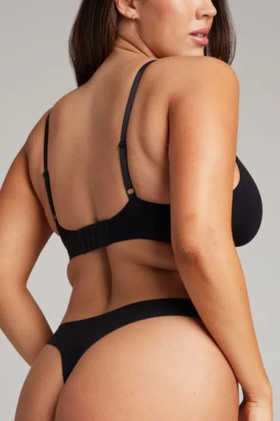 Negative Underwear Base Low Thong In Black