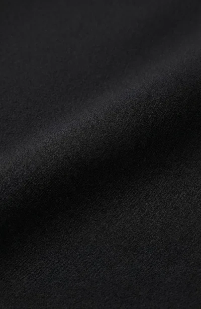 Modenaire Sleeveless Asymmetrical Button Structured Top In Black