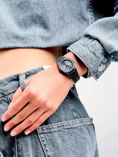 D1 Milano Watch Ultra Thin 30mm In Gun Metal