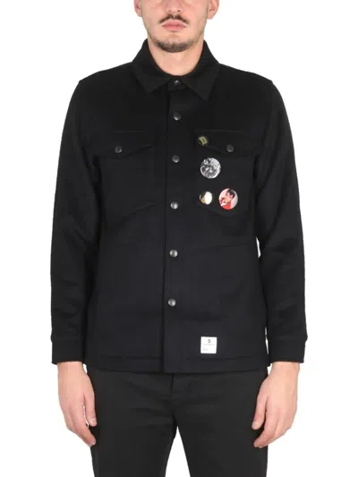 Department Five Structured Jacket With Decorative Pins In Black