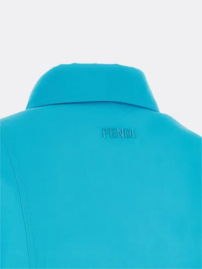 Fendi Chemisier Dress With Long Sleeves In Blue