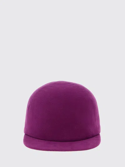 Balenciaga Purple Drill Solid Baseball Hat In Purple