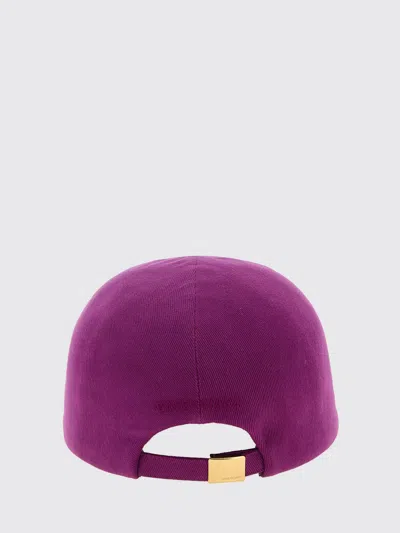 Balenciaga Purple Drill Solid Baseball Hat In Purple