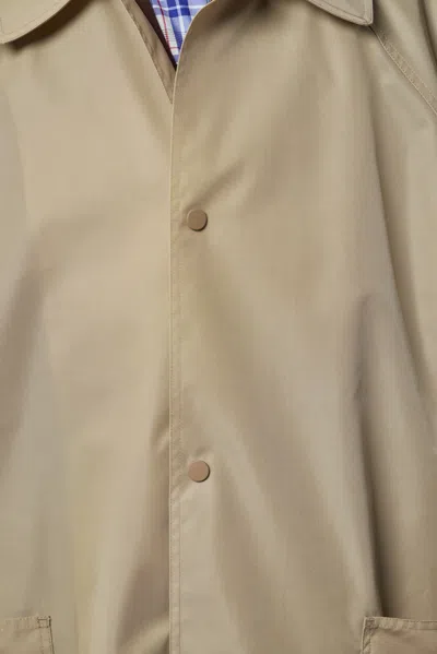 Sofie D'hoore Long Raglan Sleeve Coat Front Patch Pockets In Neutral