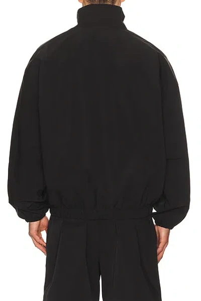 Essentials Black Active Trace Half Zip Track Jacket In Black