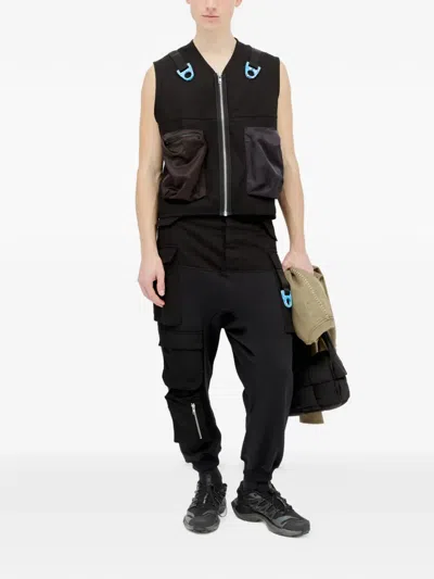 Space Available Multi-pocket Trousers In Black