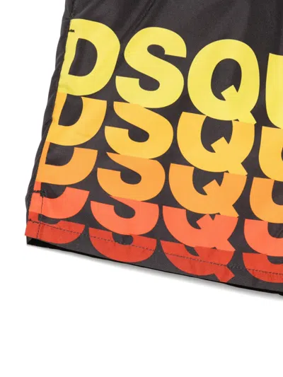 Dsquared2 Logo Drawstring Swim Shorts In Multi