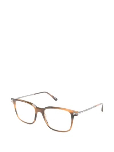Tom Ford Square-frame Glasses In Brown